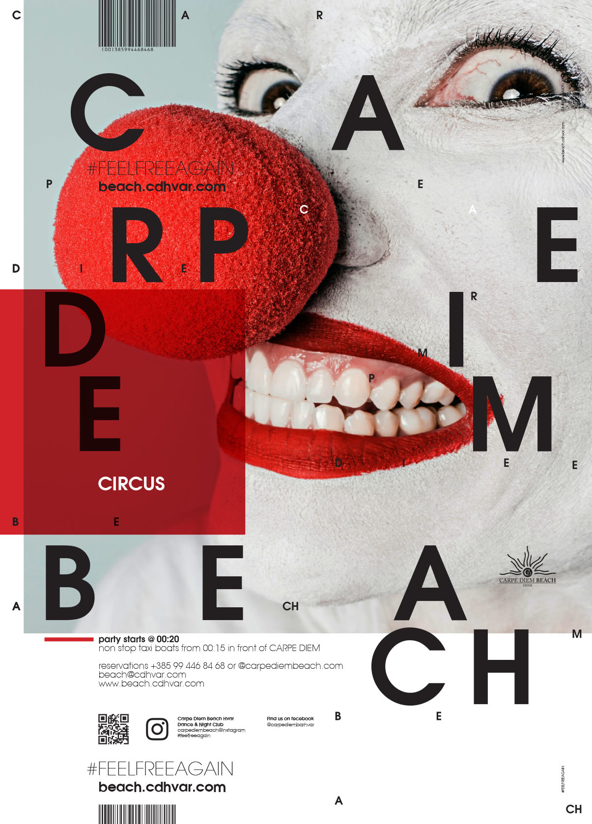 B1 Poster design Carpe Diem Beach Club Hvar 6/16
