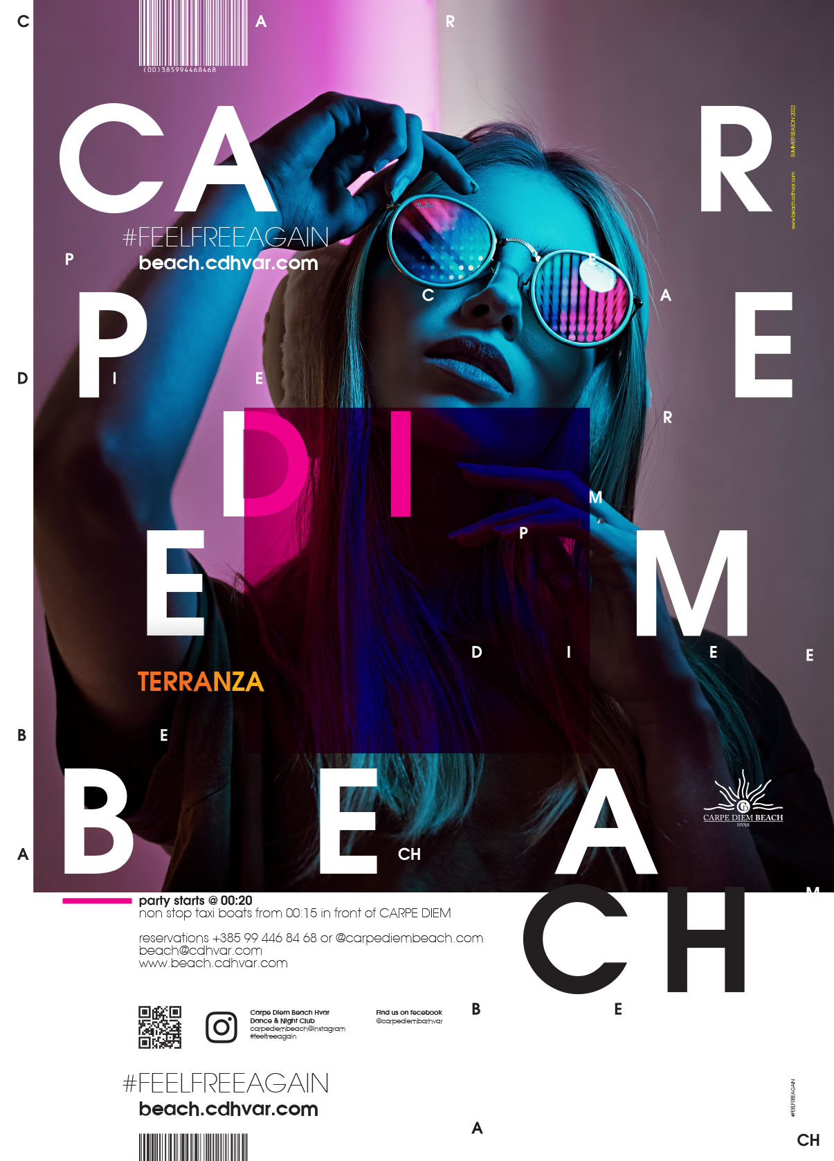 B1 Poster design Carpe Diem Beach Club Hvar 9/16