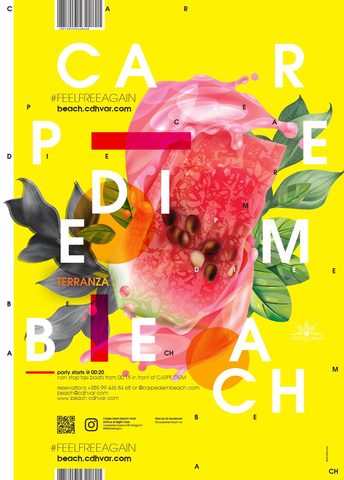 B1 Poster design Carpe Diem Beach Club Hvar 10/16