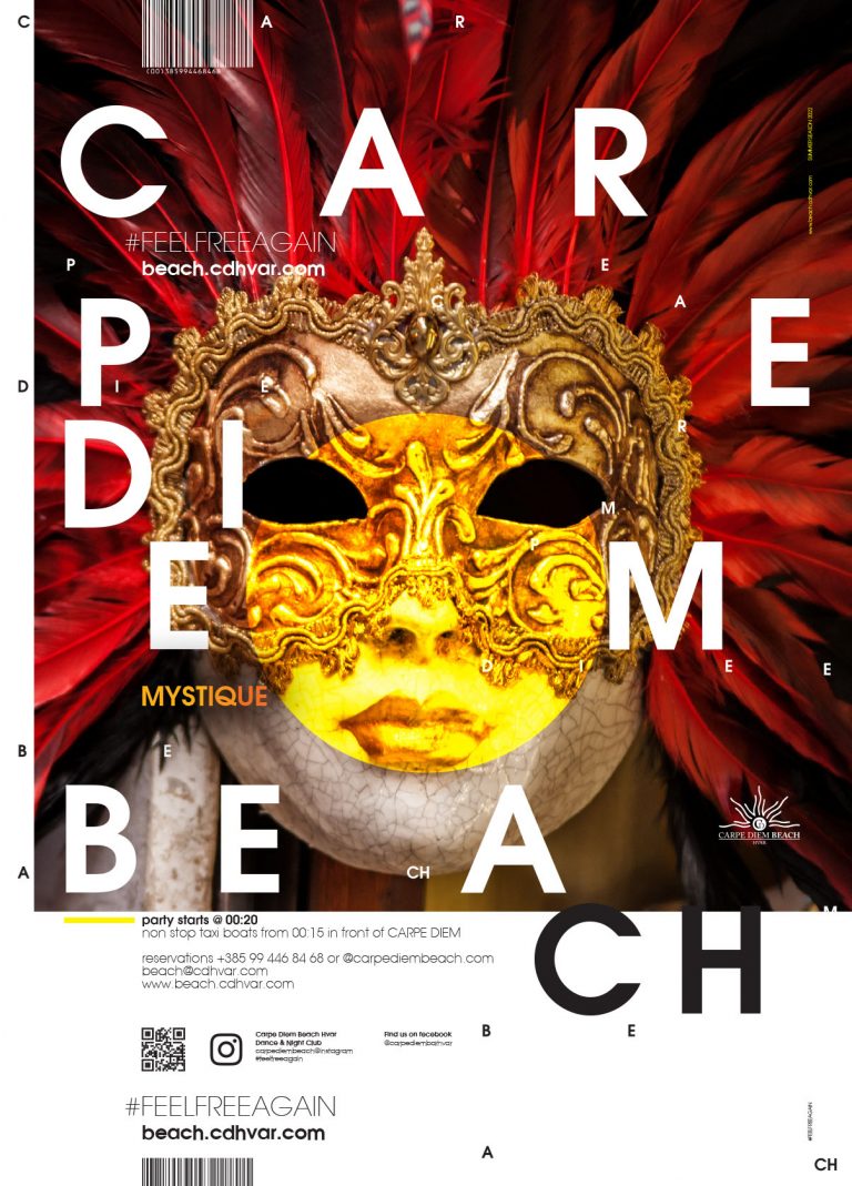 B1 Poster design Carpe Diem Beach Club Hvar 5/16