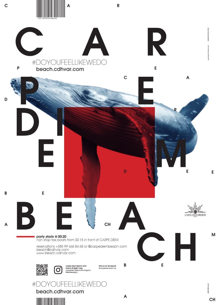 B1 Poster design Carpe Diem Beach Club Hvar 3/16