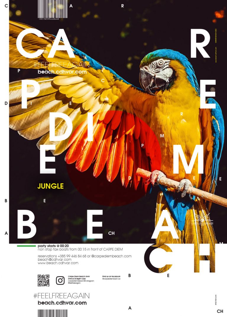 B1 Poster design Carpe Diem Beach Club Hvar 12/16